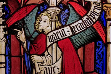 The angel Gabriel at the Annunciation, originally from the Upper Rhine