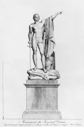 Design for a Monument to General Desaix de Veygoux by the Sculptor Claude Dejoux, Place des Victoires, Paris, 1806