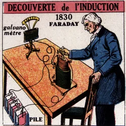 Discovery of induction by Faraday in 1830 - in 