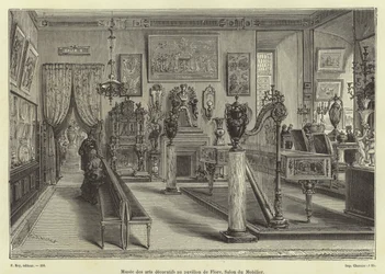 Display of living room furniture, Pavillon de Flore, Louvre Palace, Paris