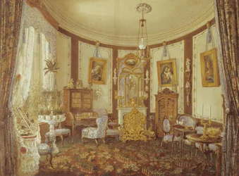 Drawing room of the Chateau de Sache