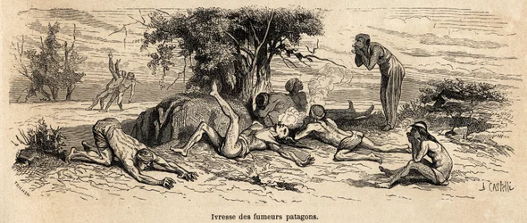 Drunkenness of smokers, illustration for 