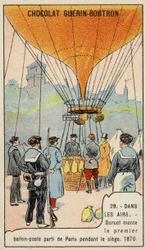 Duruof Making the First Postal Balloon Flight During the Siege of Paris
