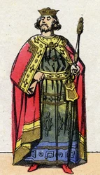 Dynasty of the Capetians: Portrait of Louis VI the Gros (1081-1137), King of the Franks