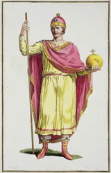 Emperor Otto III, Engraved by Pierre Duflos, 1780