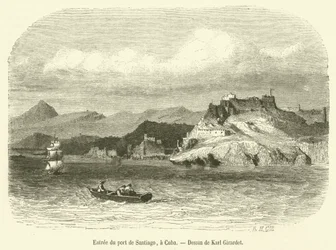 Entrance to the Port of Santiago, in Cuba