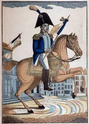 Equestrian portrait of General Marie Joseph Gilbert Motier, Marquis de Lafayette (1757-1834) (La Fayette), Commander-in-Chief of the National Guards of France