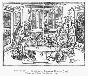 Erasmus and his secretary Gilbert Cousin
