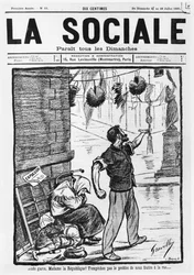 Eviction, front cover from La Sociale, 21st-28th July 1895