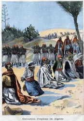 Execution of spies in southern Algeria by the French colonial army in Le Petit Parisien