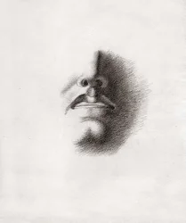Face of a Man (drawing, circa 1830)