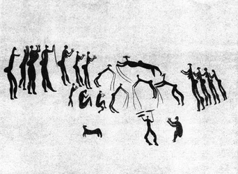Facsimile of a Neolithic Wall Painting
