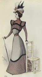 Fashion plate, illustration from La Nouvelle Mode, 1897