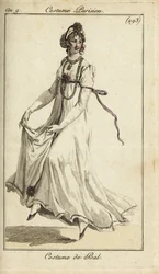 Fashionable woman dancing in a ball gown
