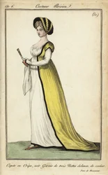 Fashionable woman in the Parc Monceau