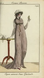 Fashionable woman looking at a locket