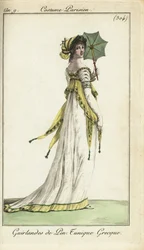Fashionable woman with parasol