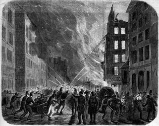 Fire of the news shops of the 