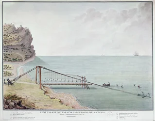 Floating Bridge for Loading Coffee, Saint-Denis, La Reunion, c.1730-40