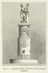 Desaix Fountain, erected in 1802 on the Place Dauphine