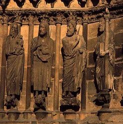 Four figures from the Cathedral facade, c.1230-40