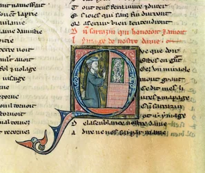 Saracen converted by an image of the Virgin, from La Vie Nostre Dame