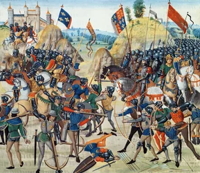 Battle of Crecy from the Hundred Years War, from Froissart