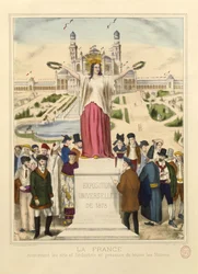 France Crowning the Arts and Industry with Laurel Wreaths at the Exposition Universelle of 1878 in Paris