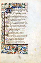 Francesco Petrarca (Petrarch): Incipit from an Illuminated Manuscript of the French School of the 14th Century. Municipal Library of Rimini.
