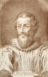 Francois Viete (1540-1603), illustration from Histoire des Mathematiciens by Alexandre Saverien (1720-1805), published in Paris 1766