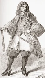 François de Neufville, 2ème duc de Villeroy, French soldier. From Les Heures Libres published 1908.