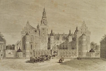 Frederiksborg Castle, Hillerod, Denmark, 1850s, from Le Tour du Monde, published Paris, 1860s