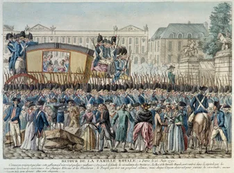 Return of the royal family to Paris on June 25, 1791