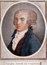 French Revolution: portrait of diplomat poet and historian Marie Joseph Chenier (1764-1811), author of the Chant du depart engraving of the 19th century.