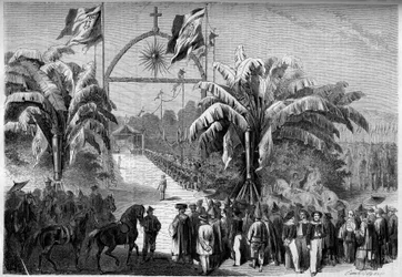 French colonization: First Catholic Mass celebrated in Saigon, Cochinchina