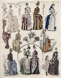 French fashion plate, late 19th century