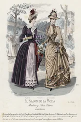 French Fashion Plate, Late 19th Century