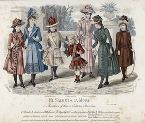 French Fashion Plate, Late 19th Century
