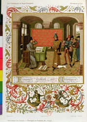 Froissart writing his chronicles (facsimile of Ms. 5190)