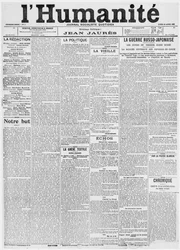 Front page, first issue of the newspaper L