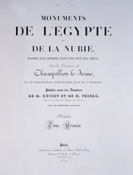 Frontispiece of the 1st Volume of Monuments de l