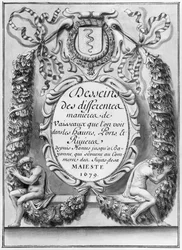 Frontispiece to Desseins des differentes manieres de vaisseaux