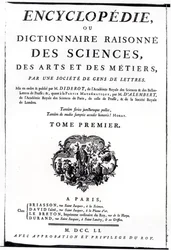 Frontispiece to The Encyclopedia of Science, Art and Engineering by Denis Diderot (1713-84) Published in Paris, 1751