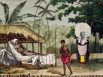 Funeral and mourning rites in Tahiti, 1811