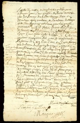 Fur Trade Contract Between Francois Francoeur and Four Voyageurs for Transport of Goods and Purchase of Beaver Pelts in Michilimackinac and Chicago