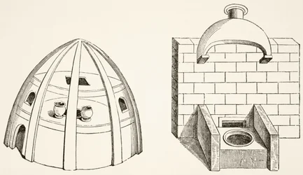 Furnaces, as Used by Scientists and Alchemists in the Middle Ages, from Science and Literature in the Middle Ages by Paul Lacroix, Published London 1878
