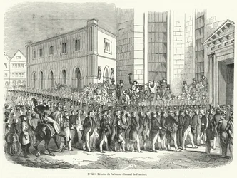 Gathering of the German parliament in Frankfurt