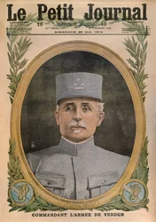 General Nivelle commanding the army of Verdun, front cover illustration from Le Petit Journal, supplement illustre, 28th May 1916
