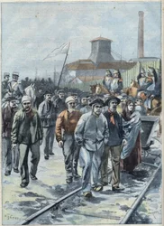 General strike for miners in Northern France, in 