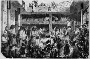 German emigrants departing for America